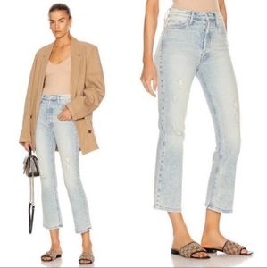 MOTHER Petite Superior The Tripper Skating On Ice Ankle Fray Size 27 Inch Waist